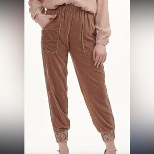 Splendid Ryan Velvet Rosewood Joggers